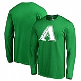 Men's Arizona Diamondbacks Fanatics Branded Kelly Green St. Patrick's Day White Logo Long Sleeve T-Shirt,baseball caps,new era cap wholesale,wholesale hats
